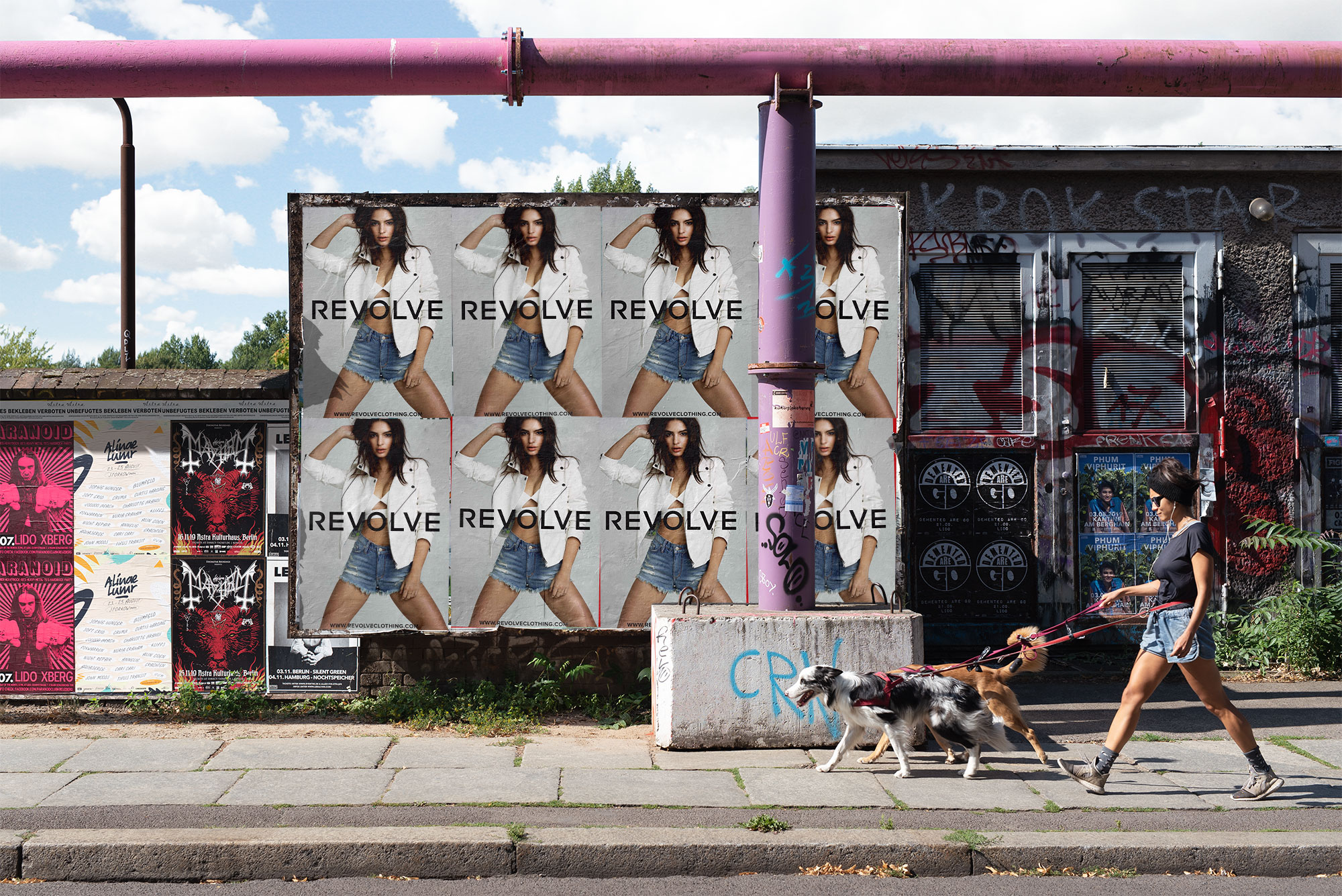 Wheatpasting New Jersey - wild posting campaign installation for Revolve